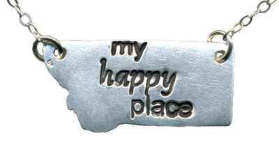 Happy Silver Necklace from Dani'z Designz of Missoula Montana
