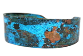 Blue Copper Cuff Bracelet by Dani'z Designz of Missoula Montana