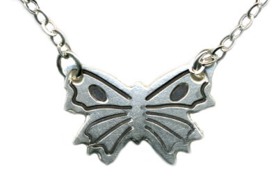 Butterfly SilverPMC Necklace by Dani's Designz