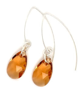 Topaz Teardrop Earrings - Crystal Jewelry by Dani'z Designz Montana